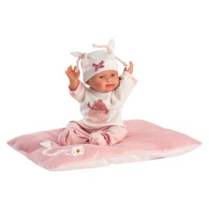Llorens - Newborn Baby Girl Doll with Cushion, Clothing & Accessories: Bebita - 26cm