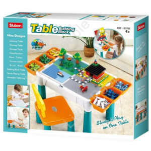 Sluban Building Set: 9-in-1 - Table with Building Bricks & Chairs - 166 Bricks Included