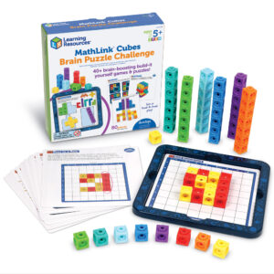 Learning Resources - MathLink® Cubes Brain Puzzle Challenge - STEM Game - 80pcs