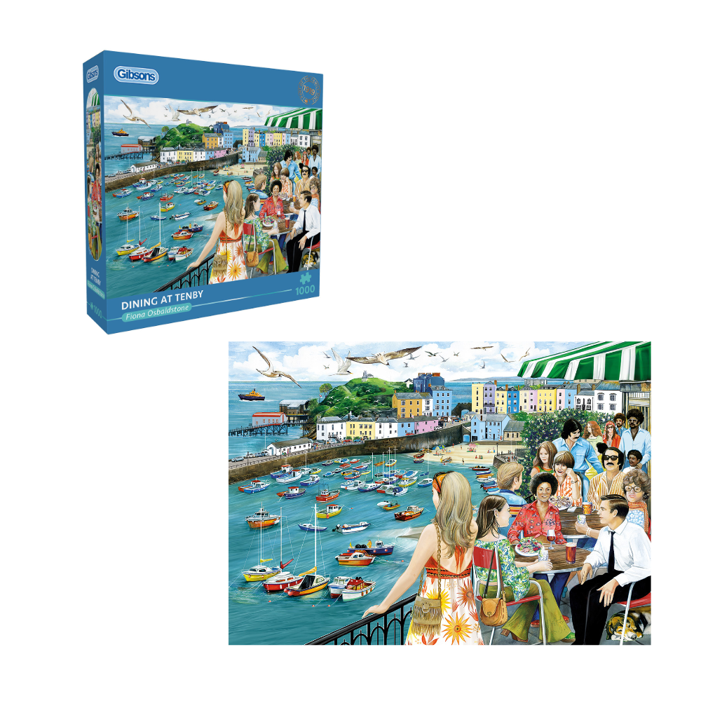 Gibsons - Dining at Tenby - 1000 Piece Jigsaw Puzzle | Greenbean Learning