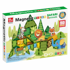 Magnetic Tiles - Wild Animals Set - 50 Pieces
