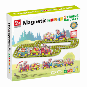 Magnetic Tiles - Railway Trains Set - 30 Pieces