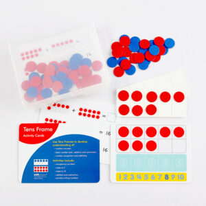 EDX Education - Ten Frames - Activity Set - 16 Cards - 104pcs - Container