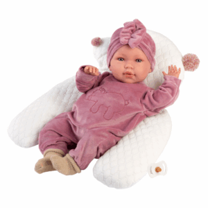 Llorens - Baby Girl Doll with Clothing & Sleeping Cushion: Abril - 42cm