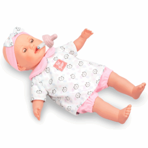 Takmay Dolls - Baby Girl Doll with Sounds & Doctor Play Set - Soft Body - 40 cm