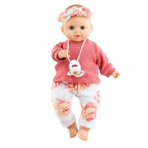 Paola Reina Dolls: Crying Baby Doll with Pink Clothing & Pacifier: Sonia - 36cm