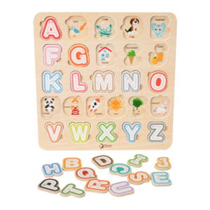 Classic World - Alphabet, Letter Tracing & Animal Wooden Puzzle - 26pcs