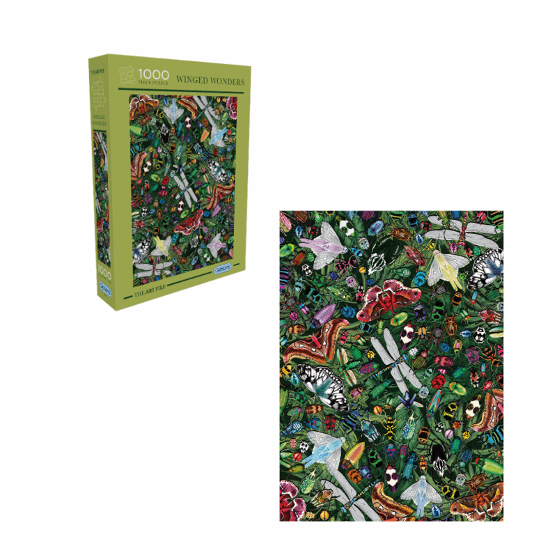 Gibsons - The Art File: Winged Wonders - 1000 Piece Jigsaw Puzzle ...