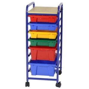 Greenbean - Roll & Multi-Coloured Storage Bin Organiser - 6 Bins