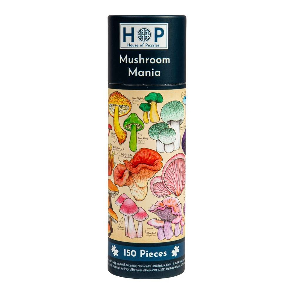 House of Puzzles - Mushroom Mania - Puzzle Tube - 150 Piece Jigsaw Puzzle