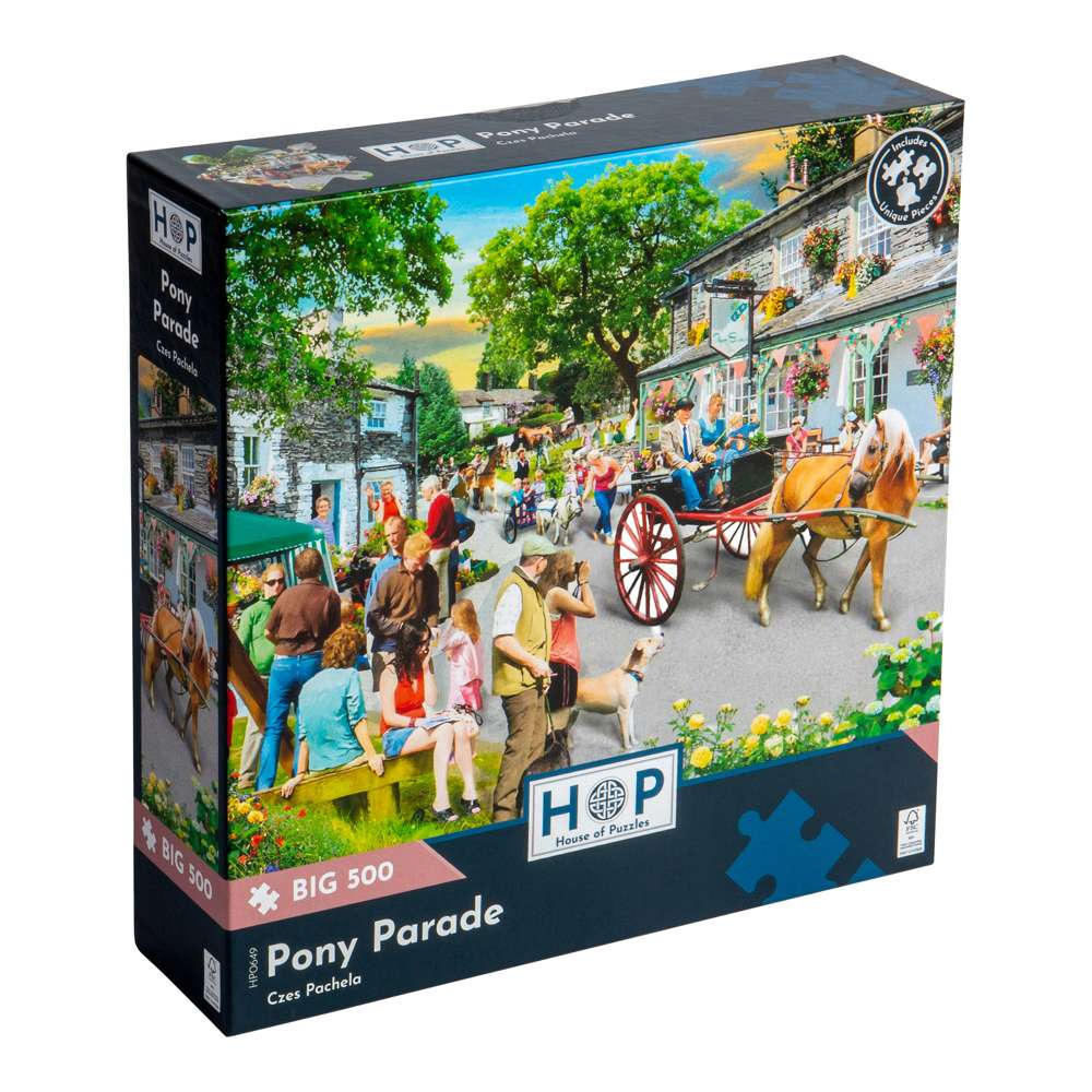 House of Puzzles - Pony Parade - XL Pieces - 500 Piece Jigsaw Puzzle