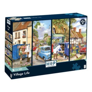 House of Puzzles - Village Life - 4 x 500 Piece Jigsaw Puzzles