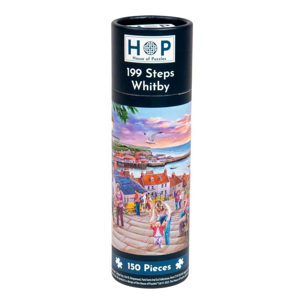 House of Puzzles - 199 Steps Whitby - Puzzle Tube - 150 Piece Jigsaw Puzzle