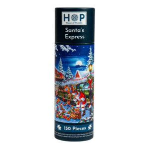 House of Puzzles - Santas Express - Puzzle Tube - 150 Piece Jigsaw Puzzle
