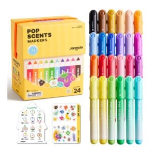 Jar Meló - Scented Markers - 24 Washable Non-Toxic Colours
