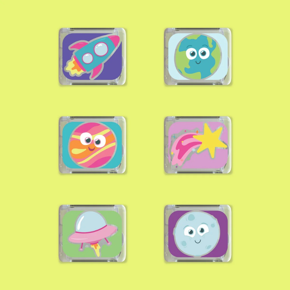 Glo Pals - Water Activated Light-Up Sensory Toys - Space (6 Pack) - Image 5