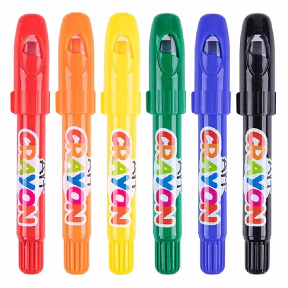 TookyToy - Twistable Washable Silky Crayons - 6 Colours