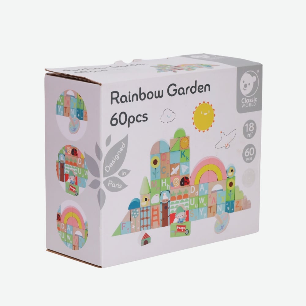 Classic World - Play & Learn - Rainbow Garden Set - 60pcs - Image 7