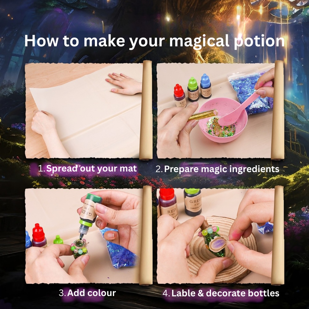 Jar Meló - Magical Potions Making Kit - DIY Fairy Potion Bottles Craft Activity for Kids - Image 5