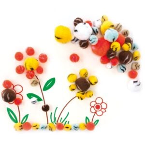 EDX Education - PomPoms Striped 100pc