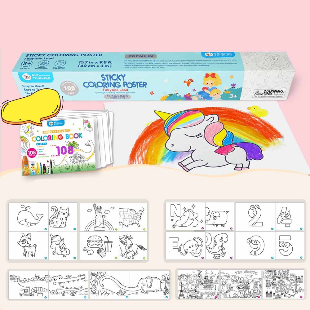 Jar Meló - Colouring Paper Roll - Tear & Stick - Fairy Tale Land 3m - Image 6