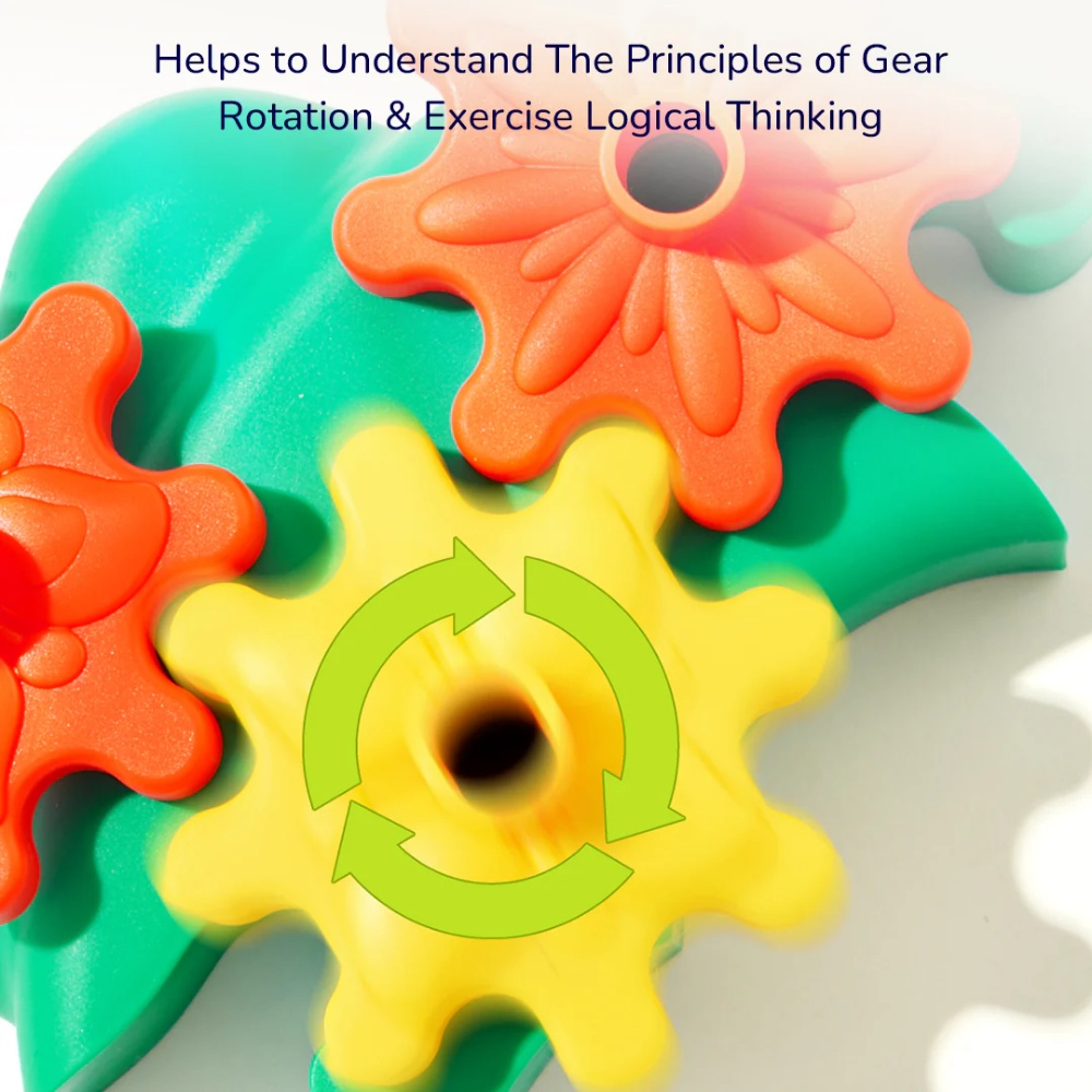 Mideer - Rotating Garden Puzzle Blocks with Spinning Gears - STEM Toy for Kids - Image 3