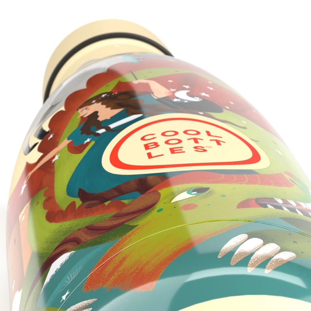 Cool Bottles - Kids Triple-Insulated Water Bottle - Knight Legends 350ml - Image 4