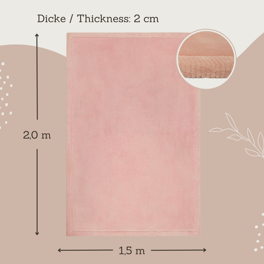 Hakuna Matte - CloudSoft Play Mat Carpet - Pink 200 x 150 x 2.5 cm - Image 3