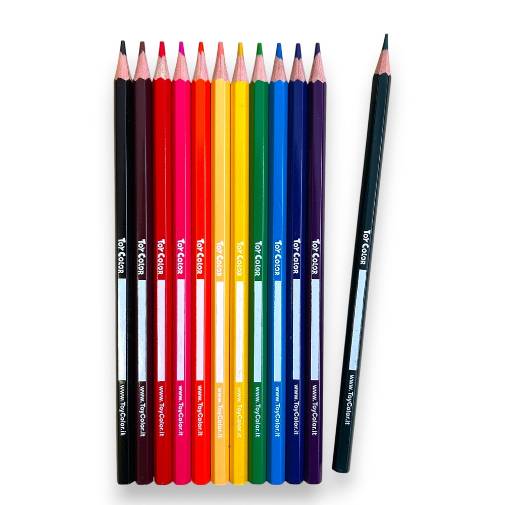 Toy Color - Junior Hexagonal Coloured Pencils - 12 Pack with 3mm Lead - Image 4
