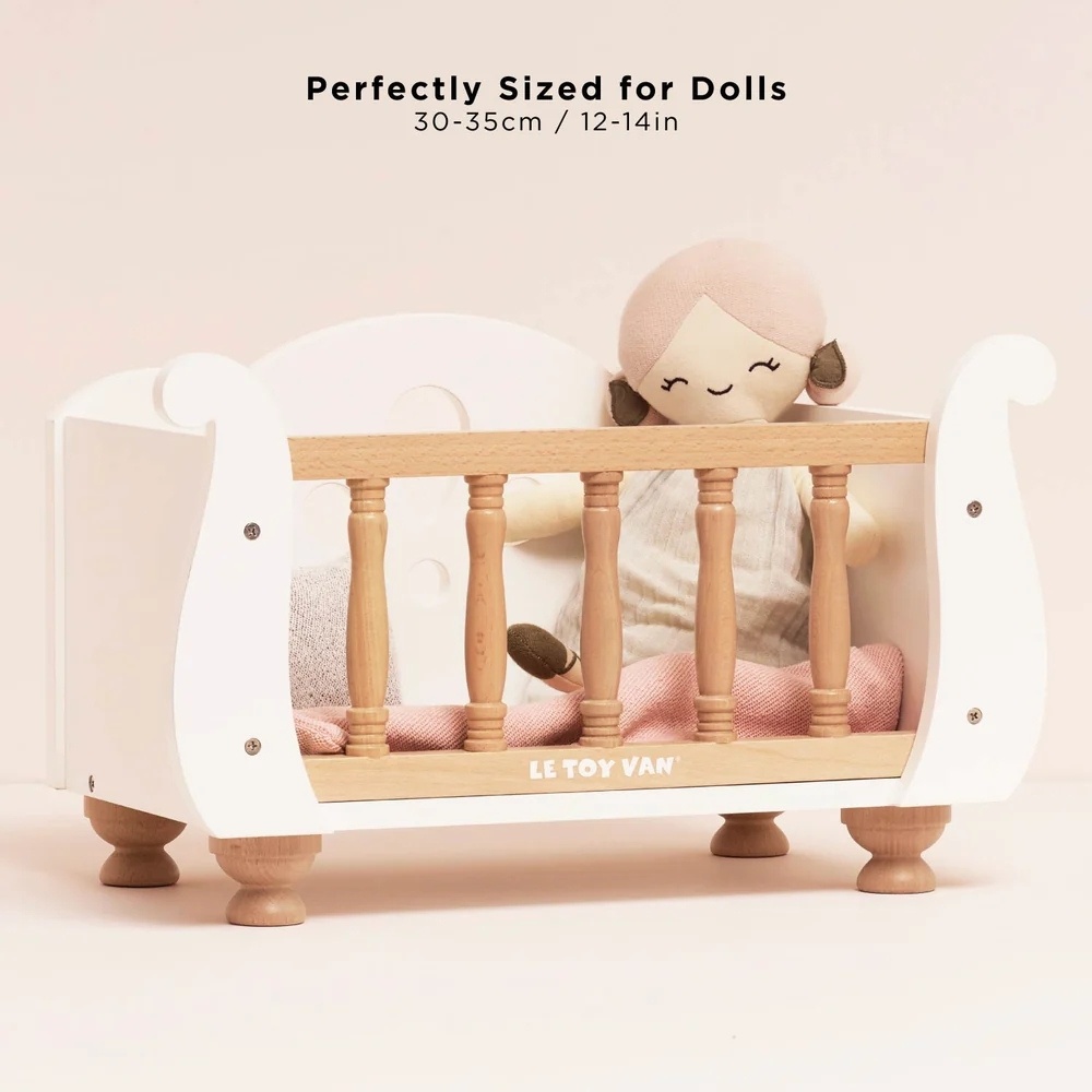 Le Toy Van - Dolls Wooden Cot - Image 2