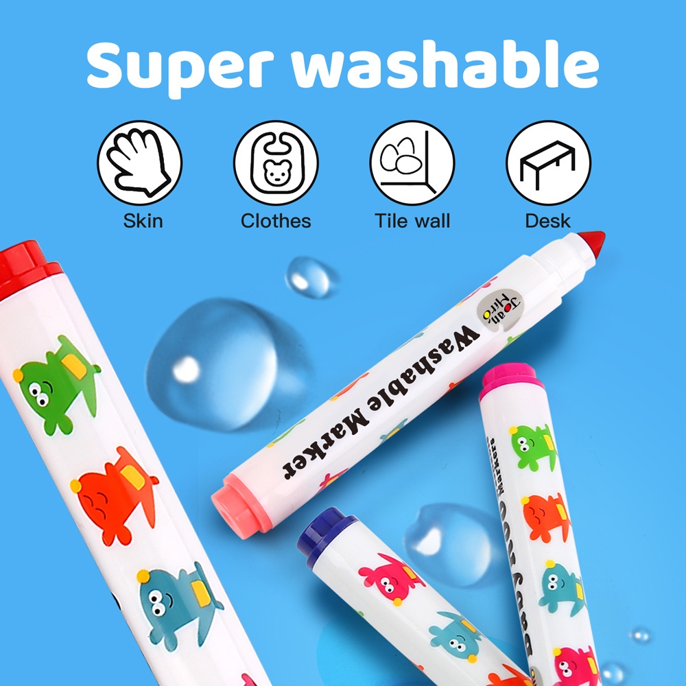 Jar Meló - Washable Markers - Non-Toxic - 12 Colours - Image 3
