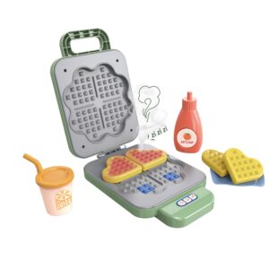 Pretend & Play Waffle Set with Lights, Sound & Colour Changing Food - Green