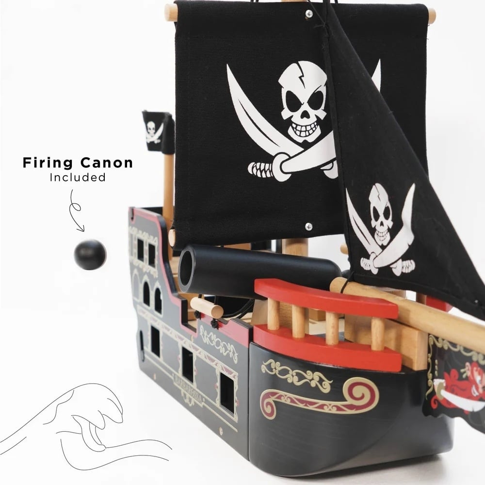 Le Toy Van - Barbarossa Wooden Pirate Ship & Characters - Image 7