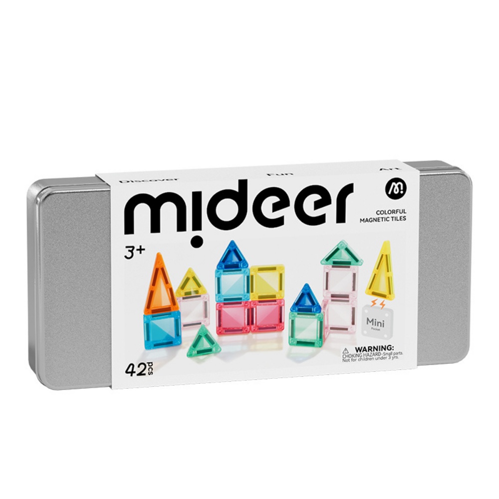 Mideer - Colourful Mini Magnetic Tiles Building Set - 42pcs - Image 7