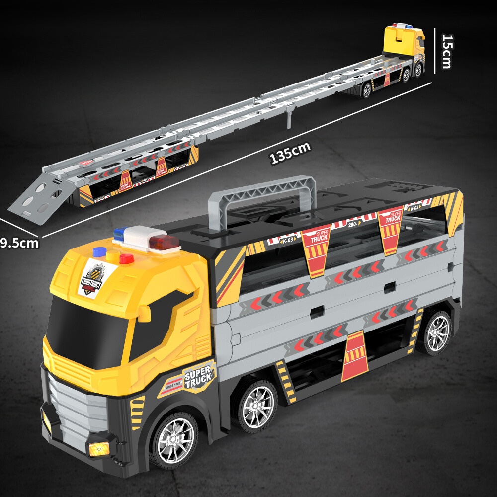 Cogo - Pretend & Play Car Transporter Truck with Lights and Sounds - 8 Cars - Image 2