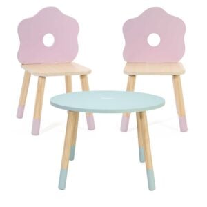 Classic World - Grace Flower Table & Chair Set - 3pcs - 2x Chairs
