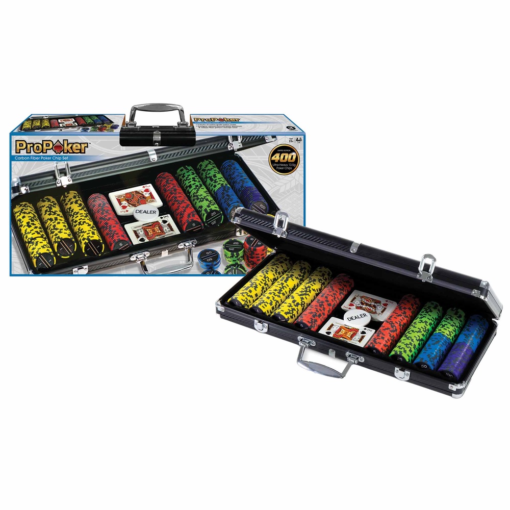 Ambassador - ProPoker Poker Carbon Fibre Chips In Aluminum Case - 400pcs 11.5g - Image 3