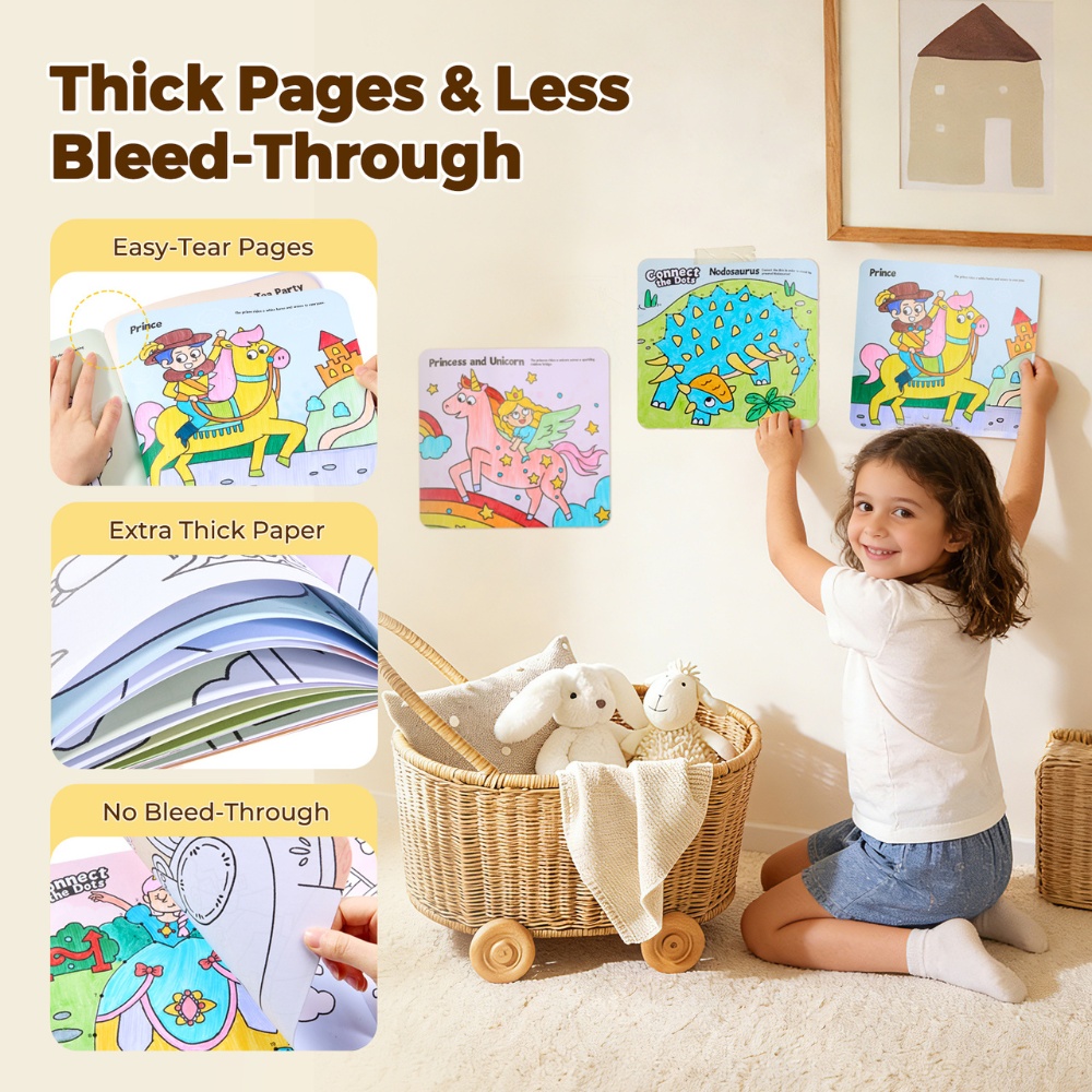 Jar Meló - Play & Learn Colouring Book Set: Dinosaurs & Fairies - 2 Books 60 Pages - Image 5