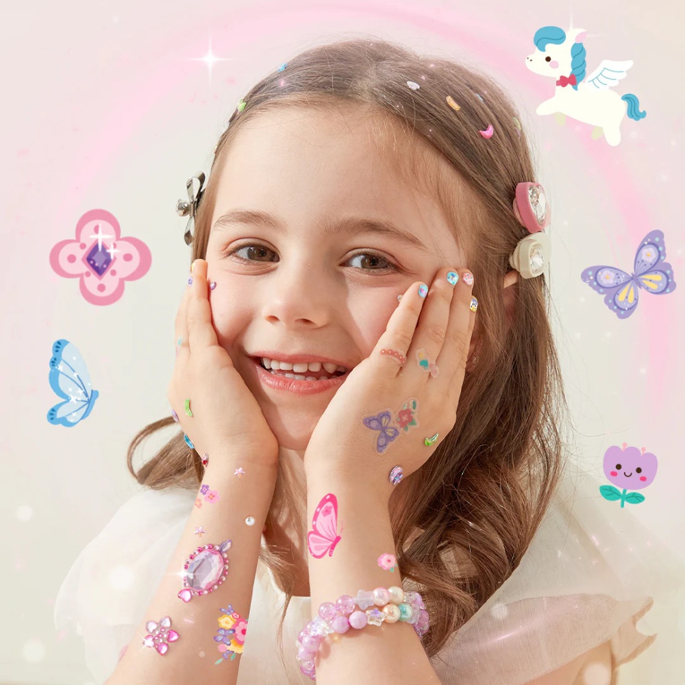 Mideer - Nail, Temporary Tattoo & Gem Sticker Pack - Garden Fairy - 1000pcs - Image 7