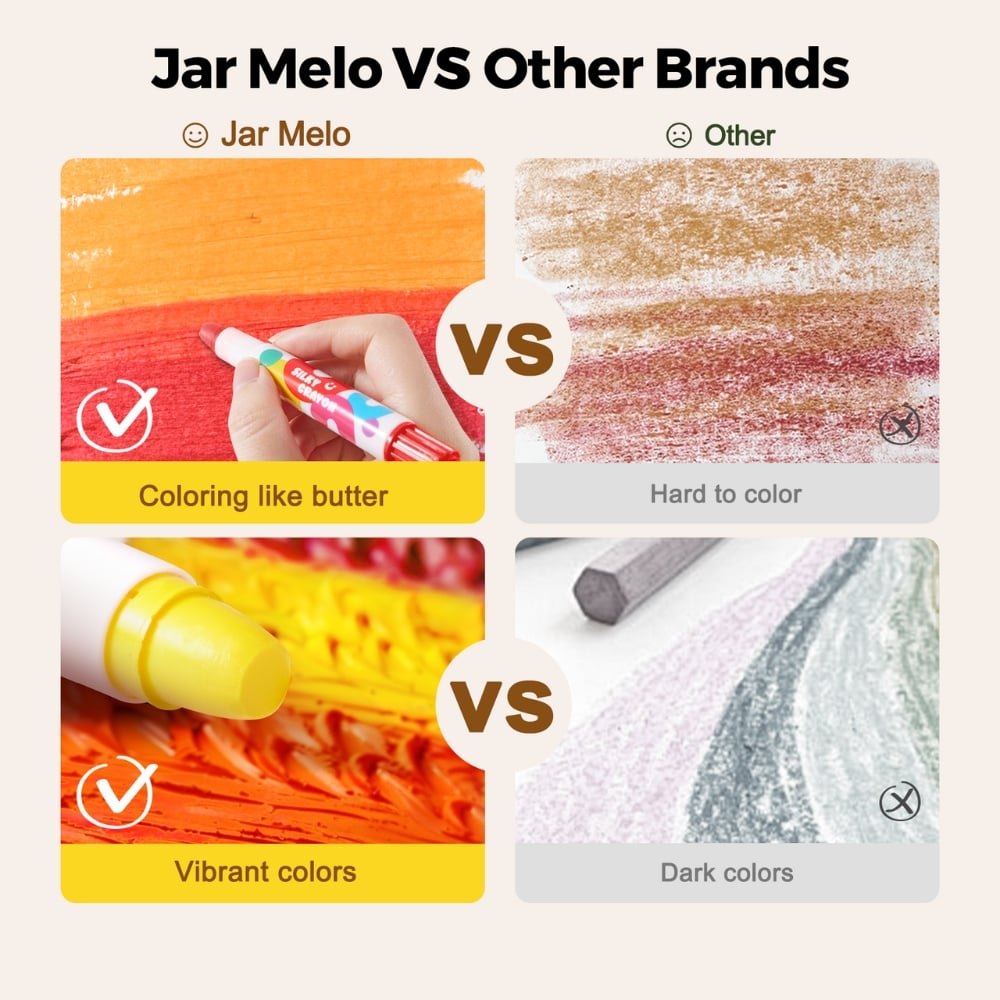 Jar Meló - Silky Crayon Washable Baby Roo - 6 Colours - Image 4