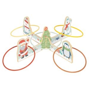 hi Pando - Wooden Ring Toss Game - Christmas Themed - 7pcs