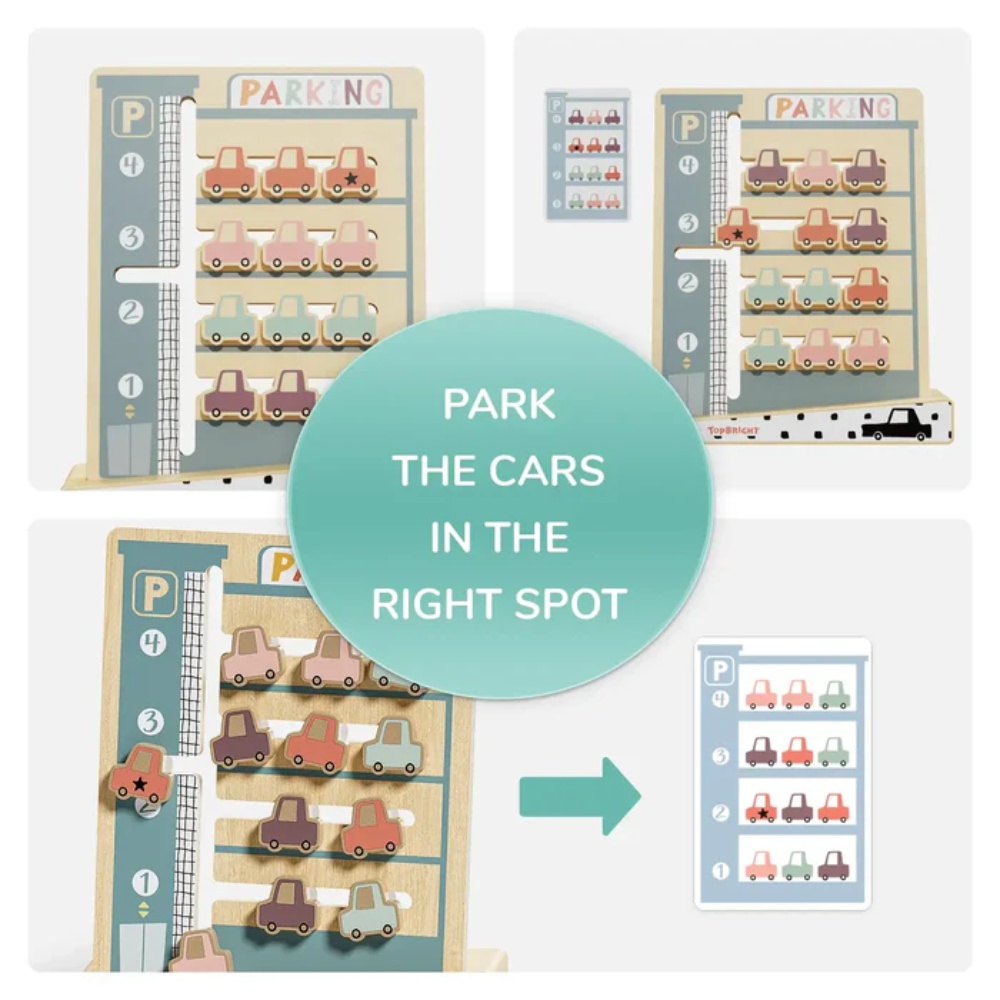 TopBright - Montessori Parking Challenge: Sliding Puzzle Board Game for Kids - Image 4