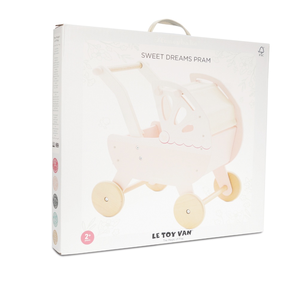 Le Toy Van - Wooden Retro Doll Pram - Image 7