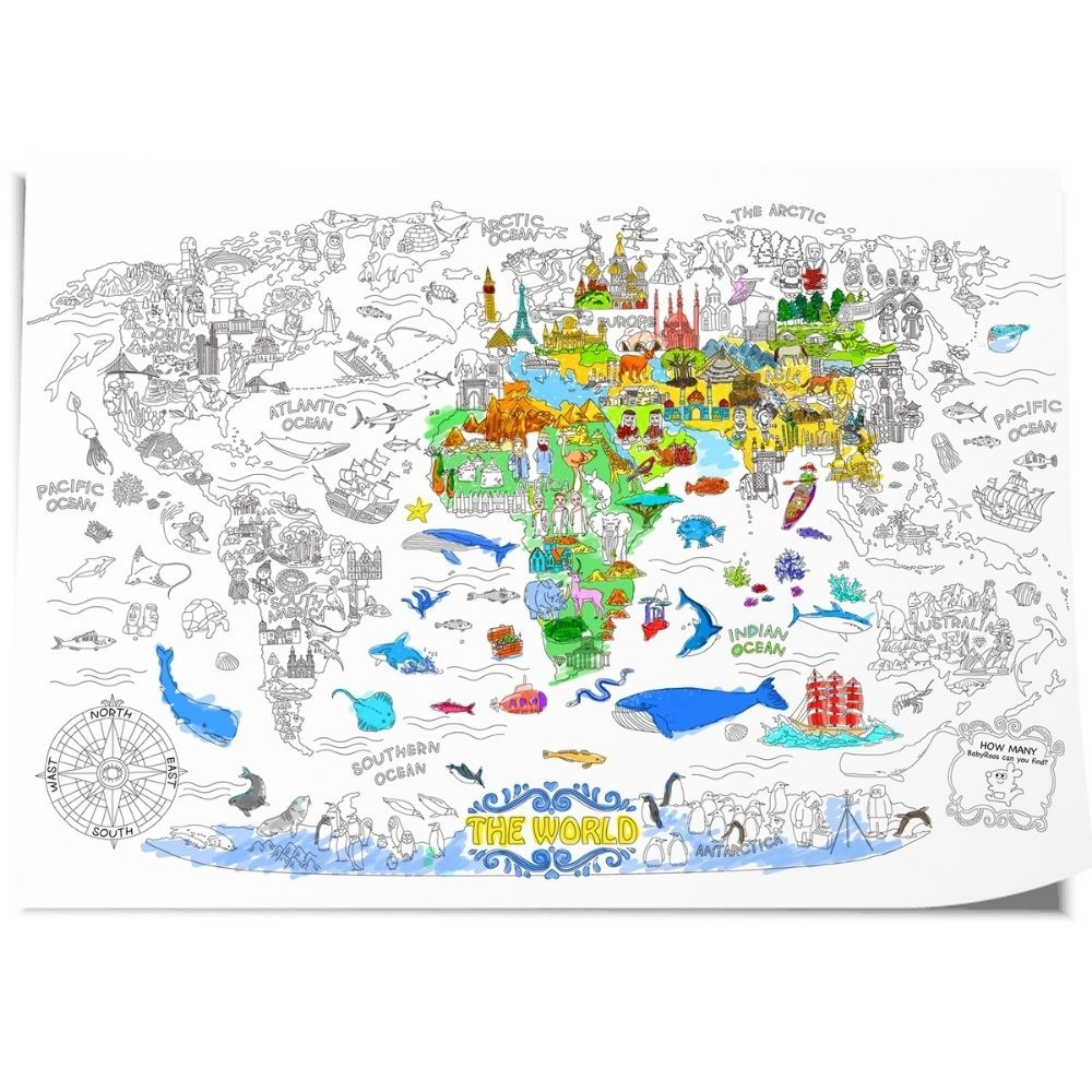 Jar Meló - Super Painter Giant Colouring Poster Pads The World - Image 3