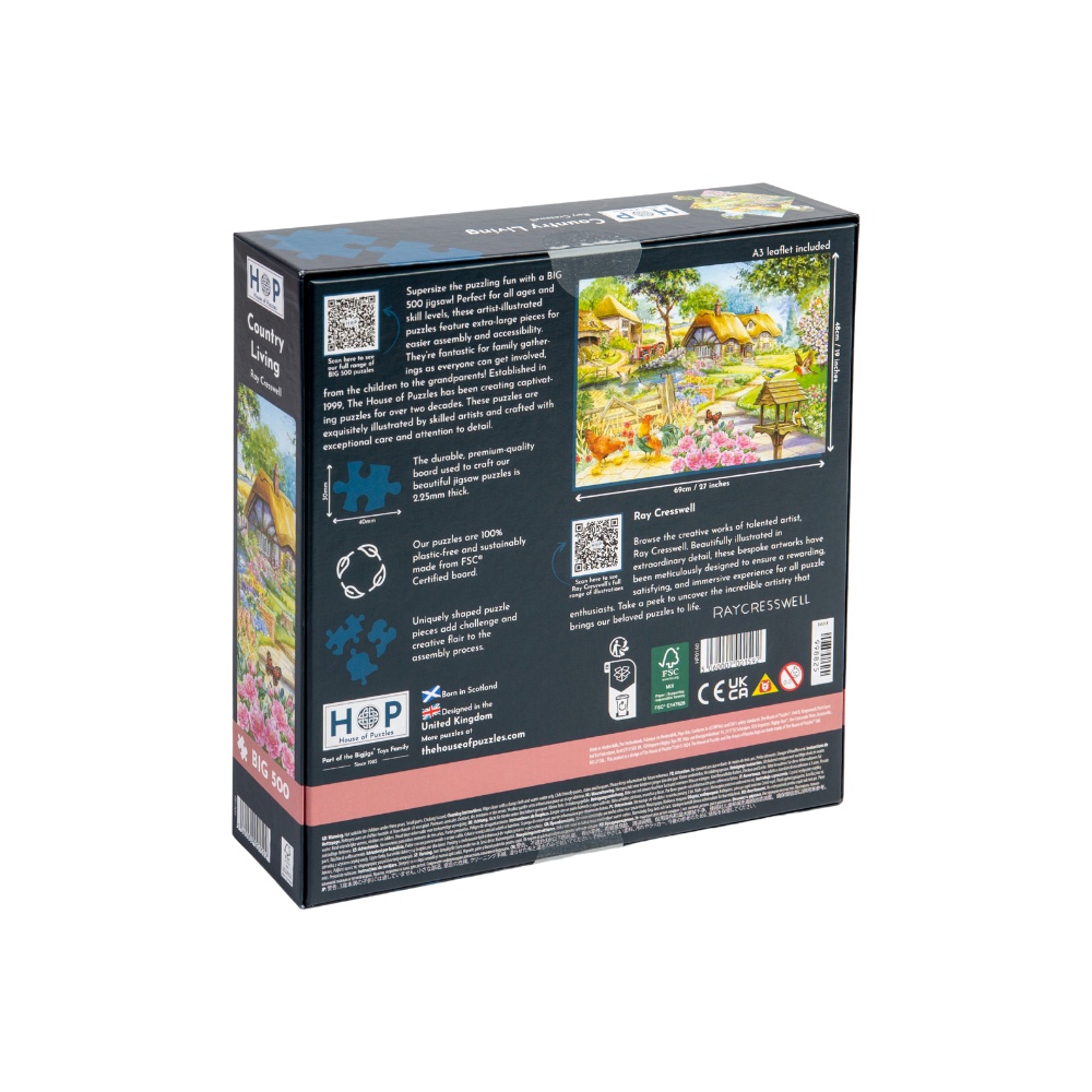 House of Puzzles - Country Living - XL Pieces - 500 Piece Jigsaw Puzzle - Image 3