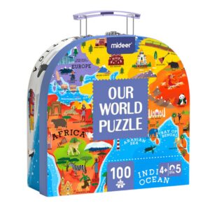 Mideer - Gift Box Jigsaw Puzzle for Kids - Our World - 100 Pieces