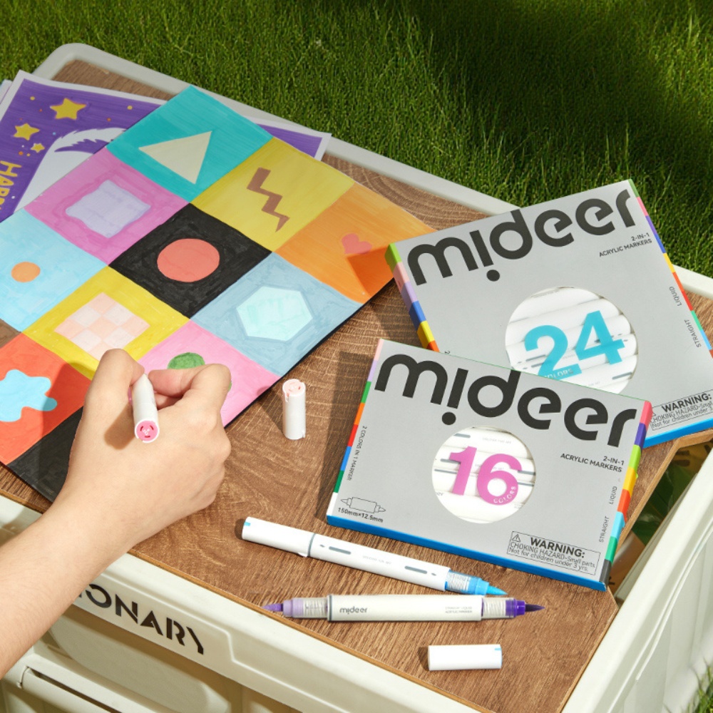 Mideer - Dual-Tip Acrylic Markers - 24 Colours - Image 3