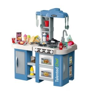 Cogo - Pretend & Play Kitchen Set with Light & Sound Effects - Blue - 72 Pieces-**