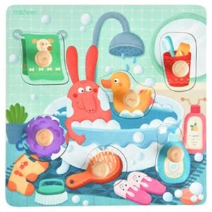 Mideer - Wooden Peg Puzzle-Bath Time