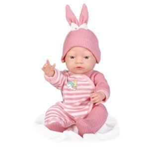 Baby Doll with Pink Clothing & Accessories - Vinyl Body - 40cm